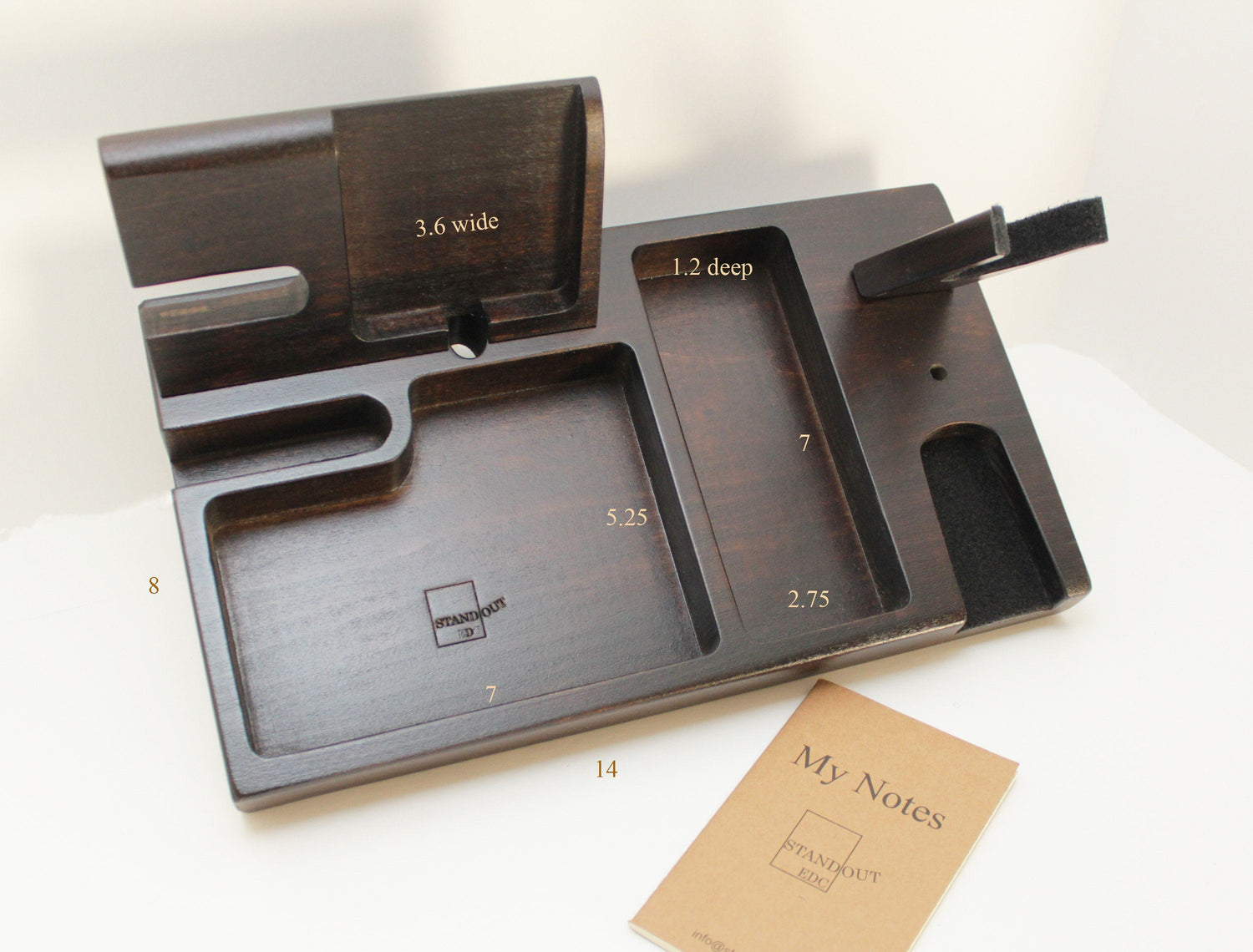 Gift for special occasion,	DOCKING STATION - WOODEN Dock Station - Watch Organizer And Charging Station - Tech Gifts For Men - Wooden Gun Stand