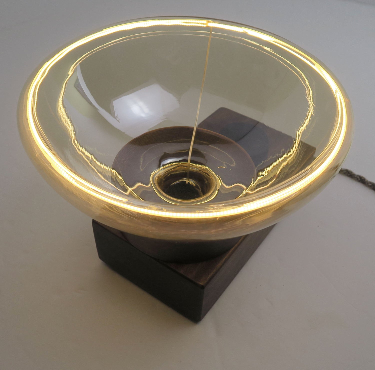 Gift for special occasion - wood LED lamp with dimmer - Table Lamp - Desk Lamp - special Bulbs - unique light - original Lighting - corporate gift