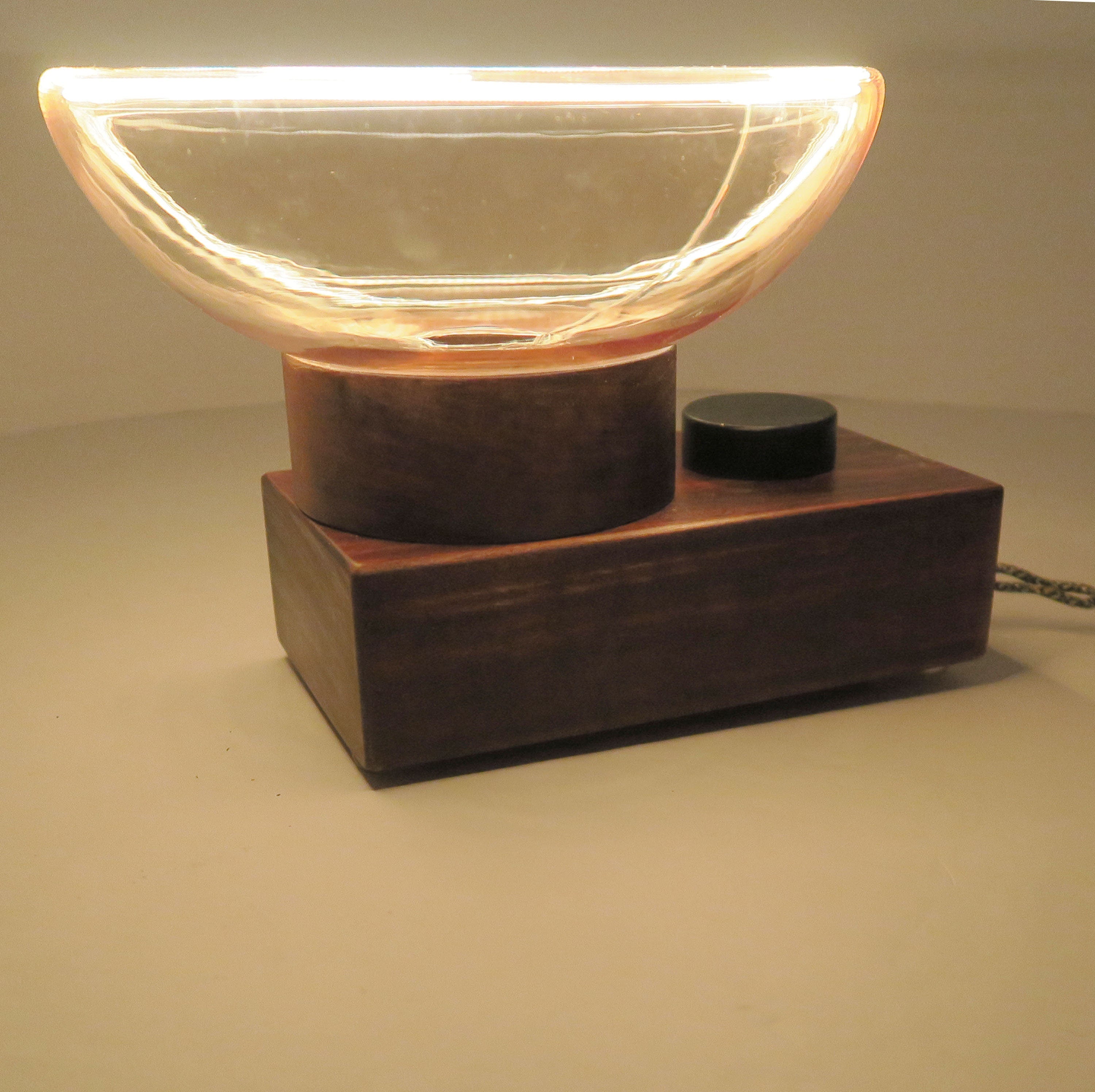 Gift for special occasion - wood LED lamp with dimmer - Table Lamp - Desk Lamp - special Bulbs - unique light - original Lighting - corporate gift