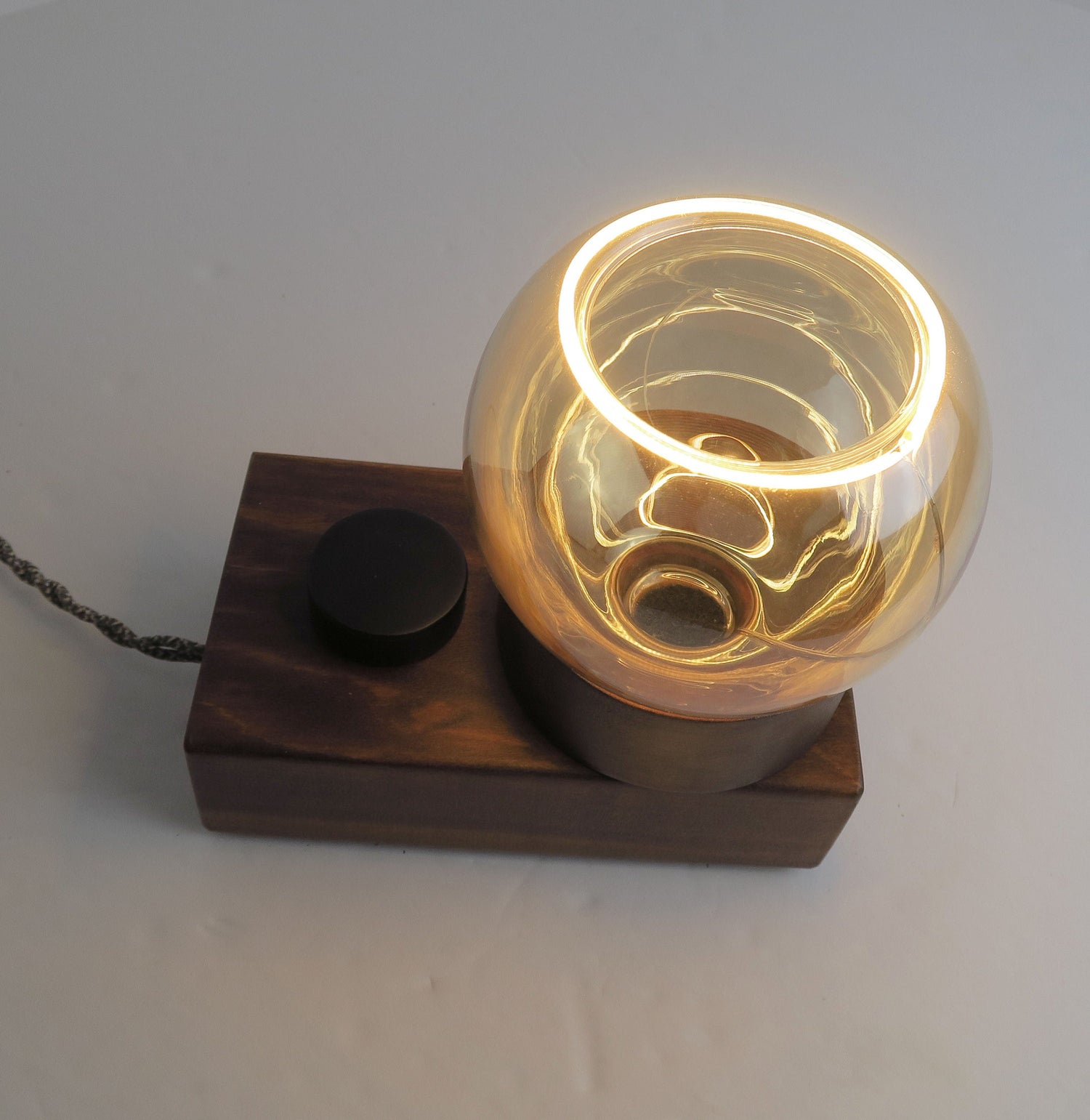 Gift for special occasion - wood LED lamp with dimmer - Table Lamp - Desk Lamp - special Bulbs - unique light - original Lighting - corporate gift