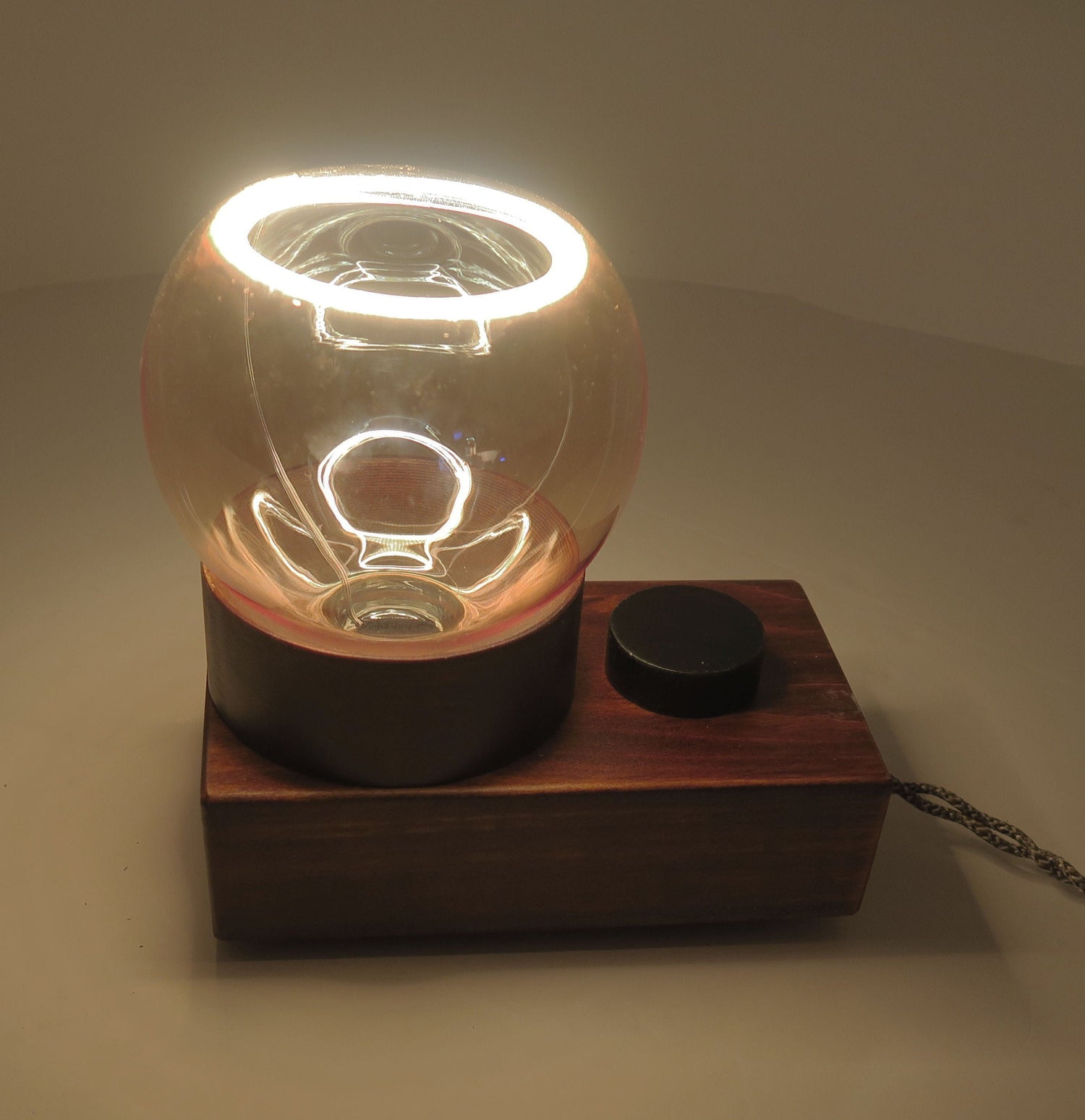 Gift for special occasion - wood LED lamp with dimmer - Table Lamp - Desk Lamp - special Bulbs - unique light - original Lighting - corporate gift