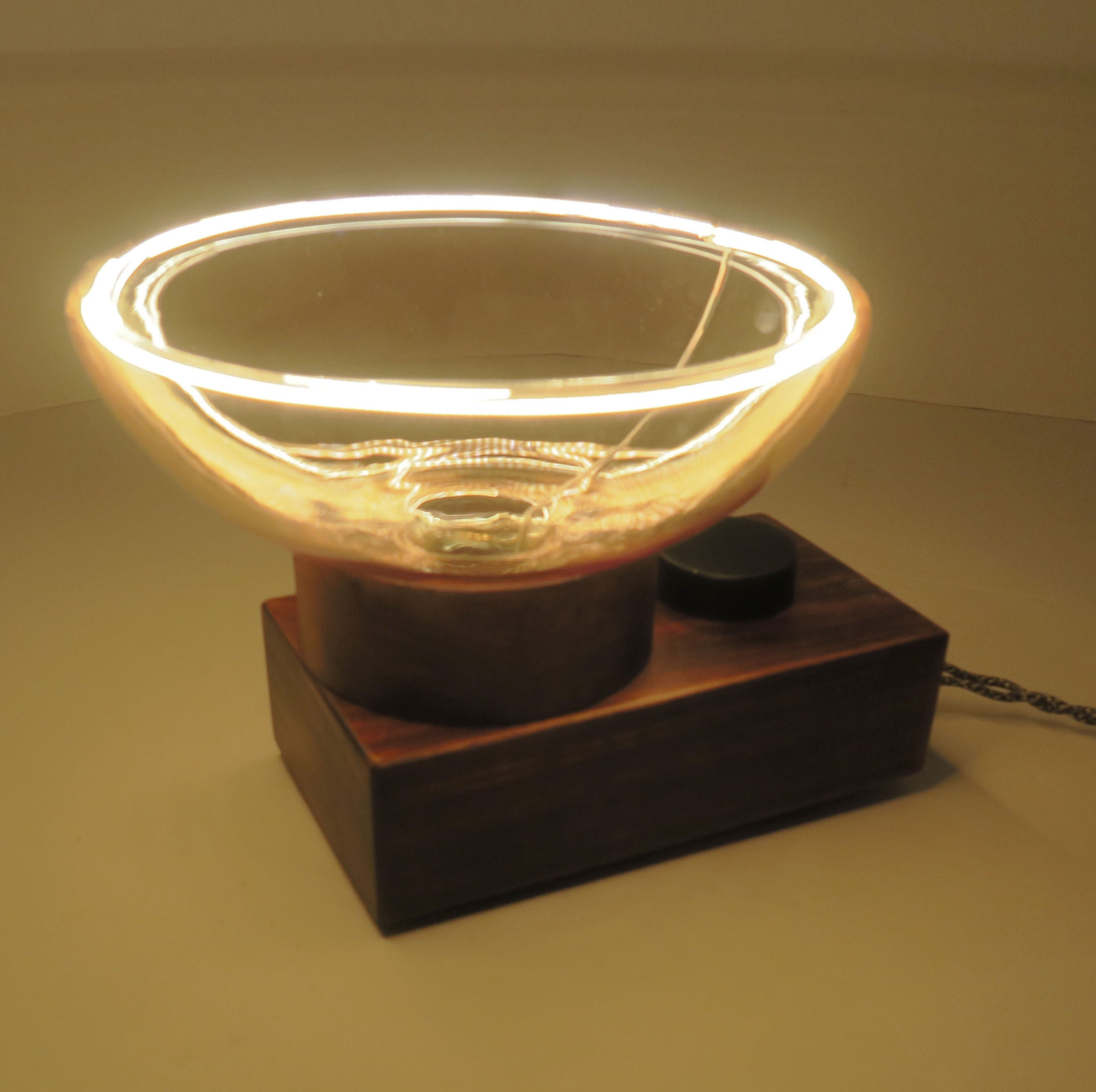 Gift for special occasion - wood LED lamp with dimmer - Table Lamp - Desk Lamp - special Bulbs - unique light - original Lighting - corporate gift
