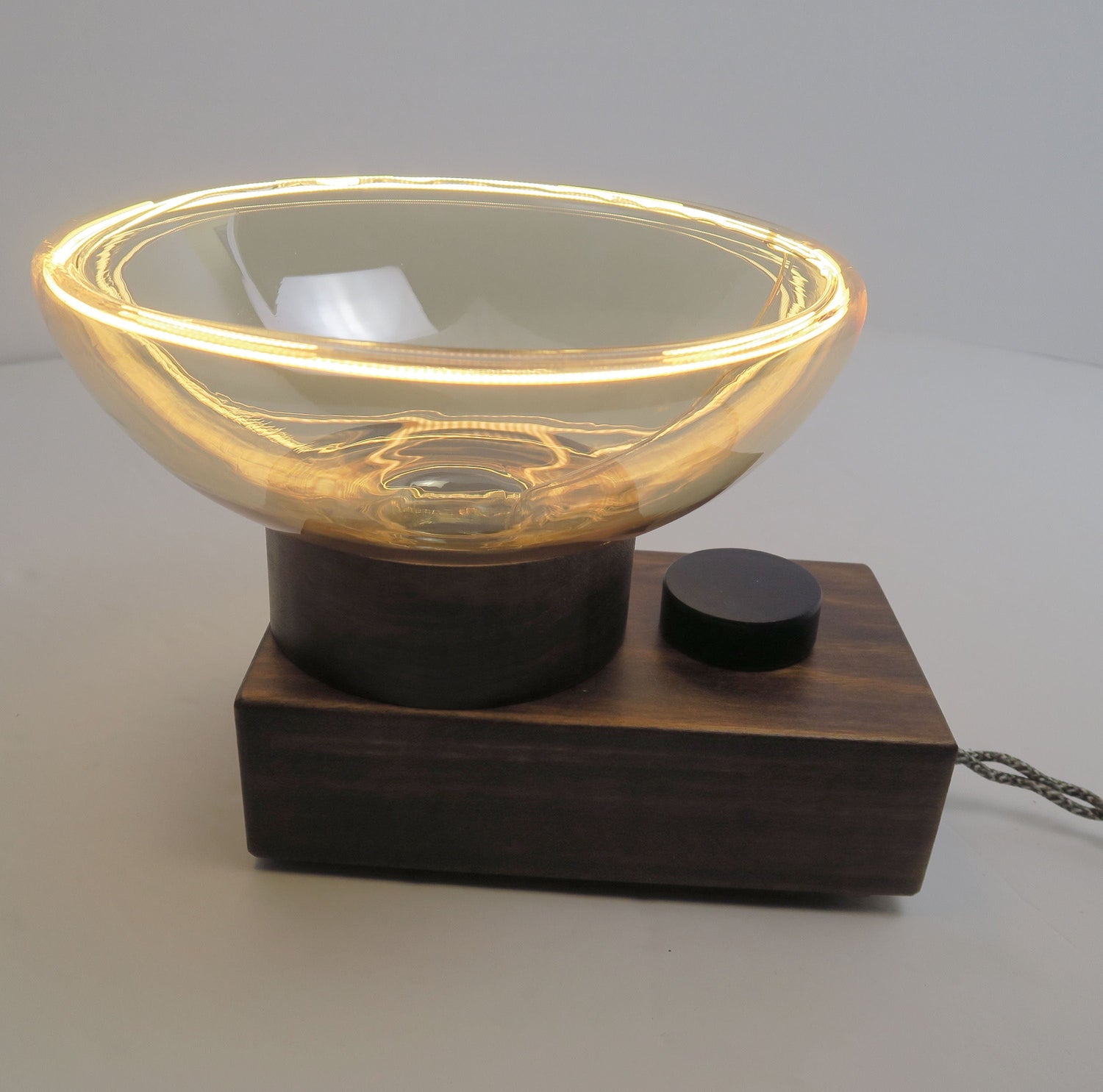 Gift for special occasion - wood LED lamp with dimmer - Table Lamp - Desk Lamp - special Bulbs - unique light - original Lighting - corporate gift