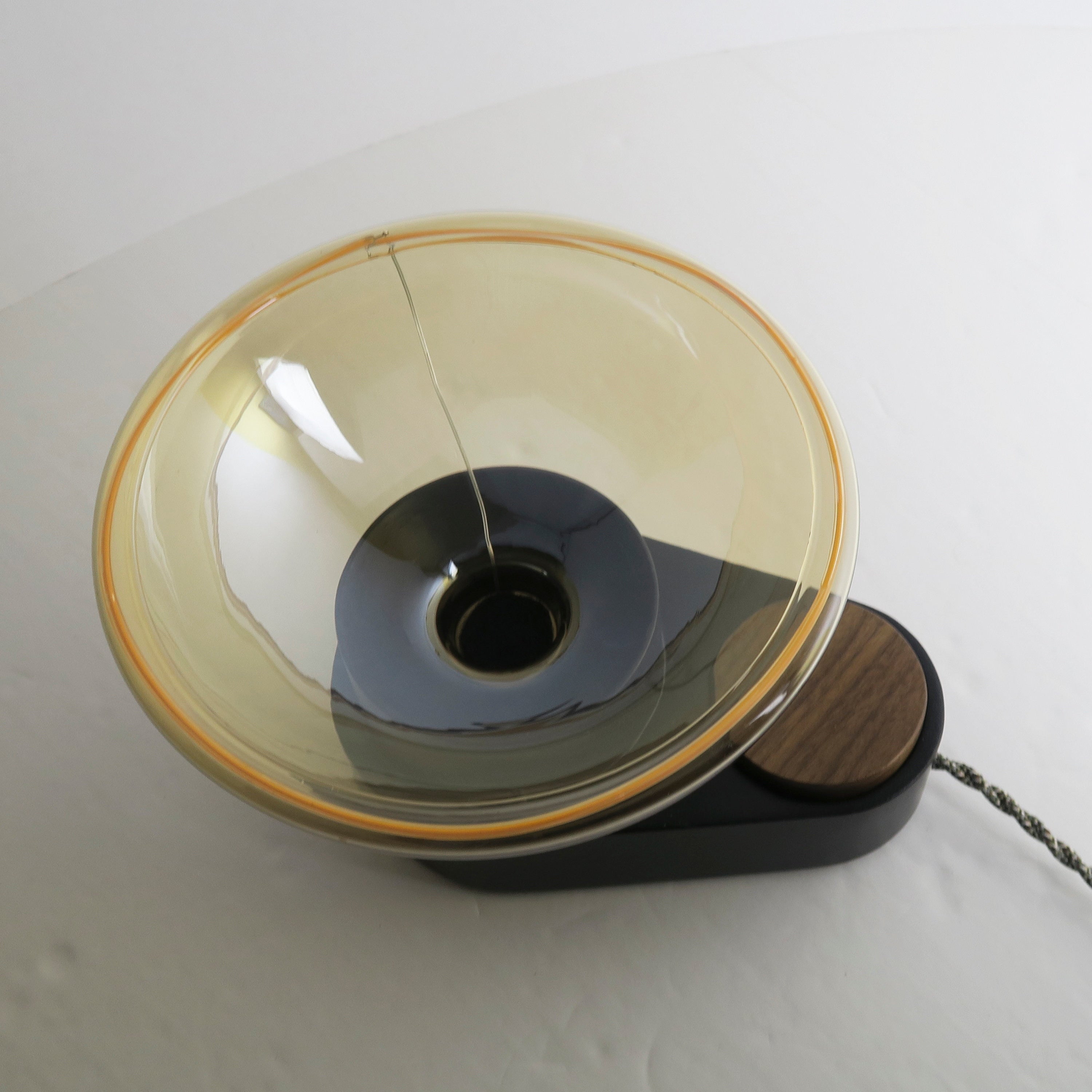 LED modern Lamp  Oval - wood lamp with dimmer - European look lighting - unique light - original Lighting - Unique LED Bulb - Choice of Knob