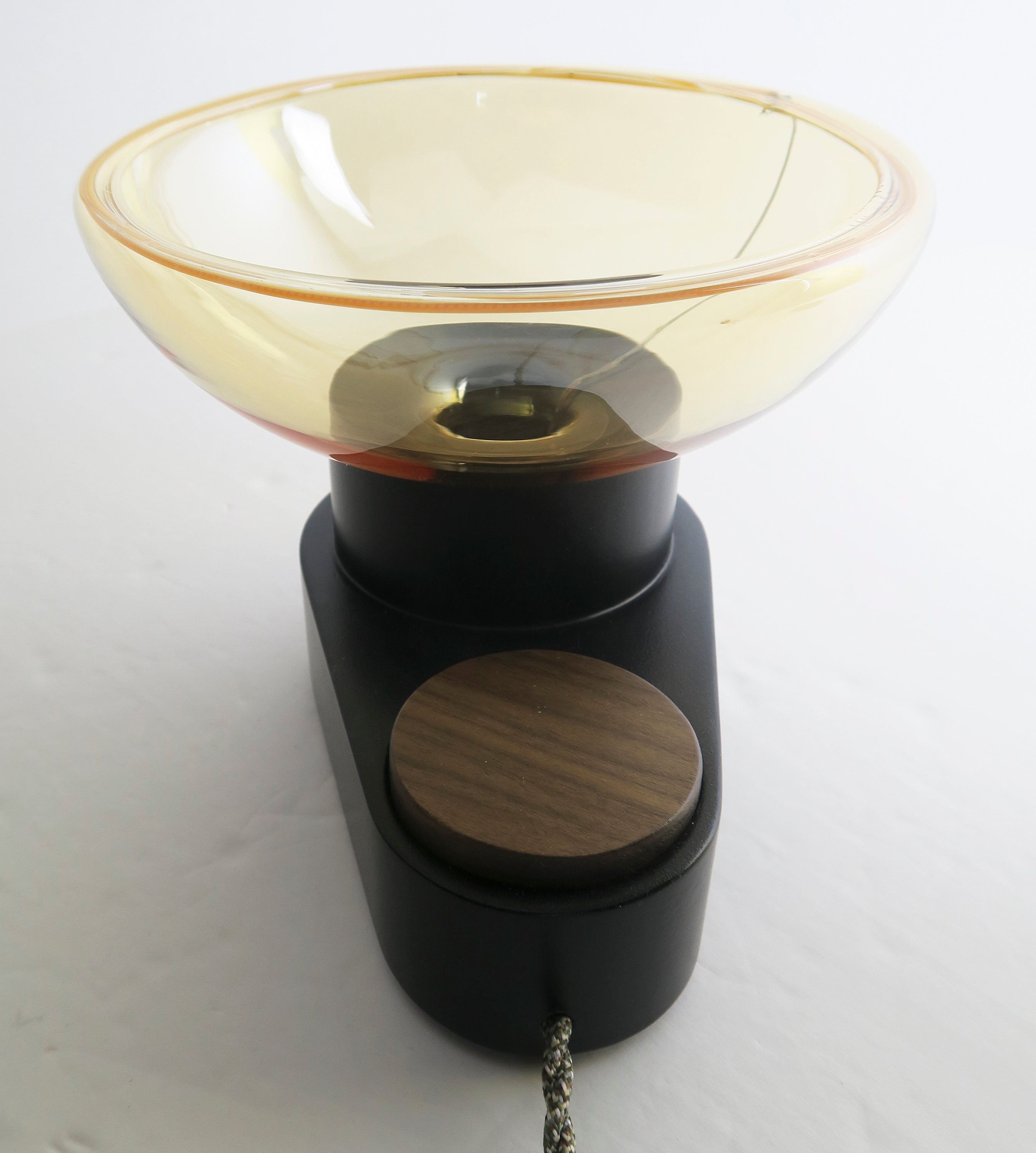 LED modern Lamp Oval - wood lamp with dimmer - European look lighting - unique light - original Lighting - Unique LED Bulb - Choice of Knob