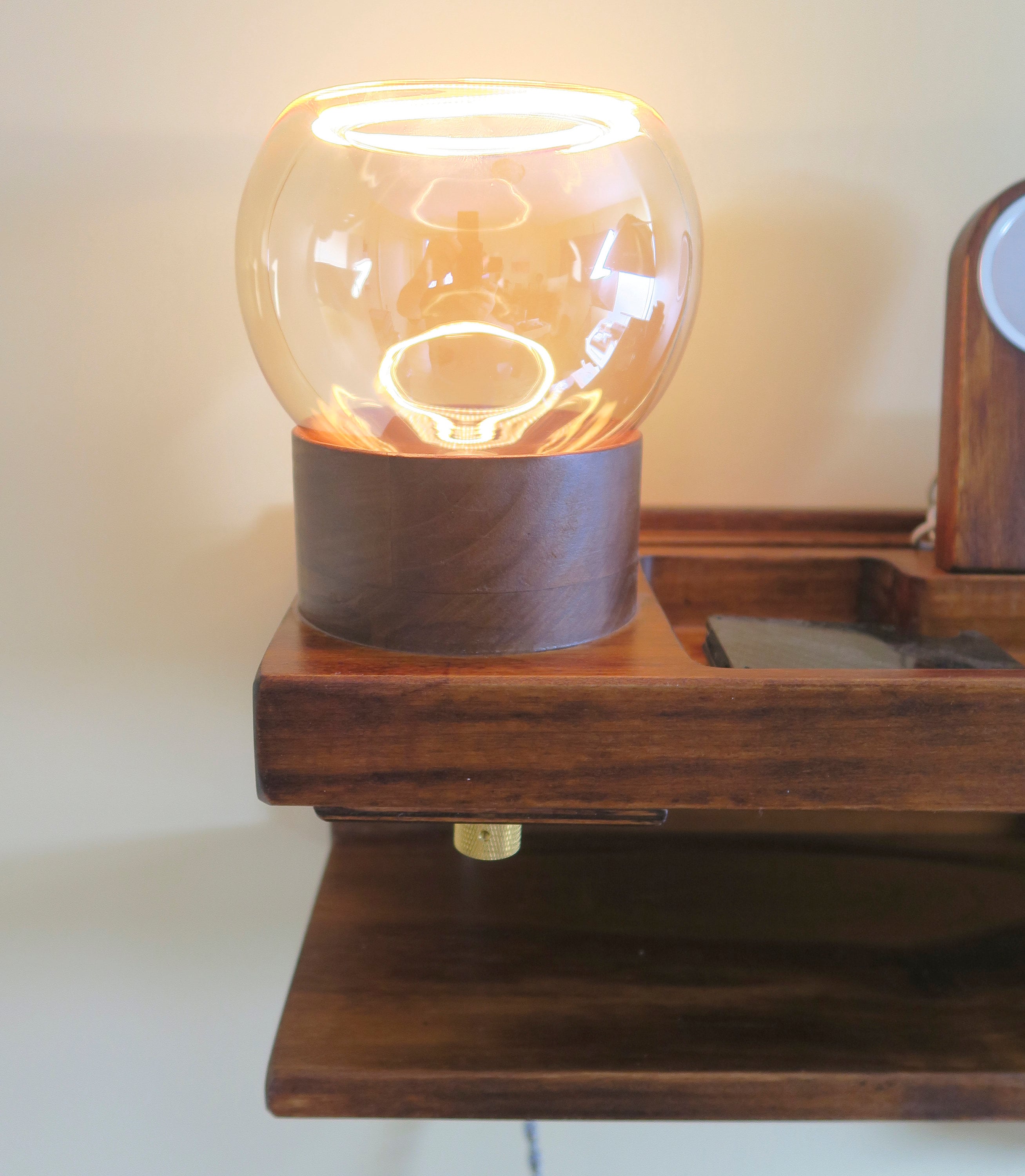 Personalized Gift, Floating Wall Charging Station Organizer for Entryway with Charging Slots, Modern LED lamp, holders for MagSafe and watch