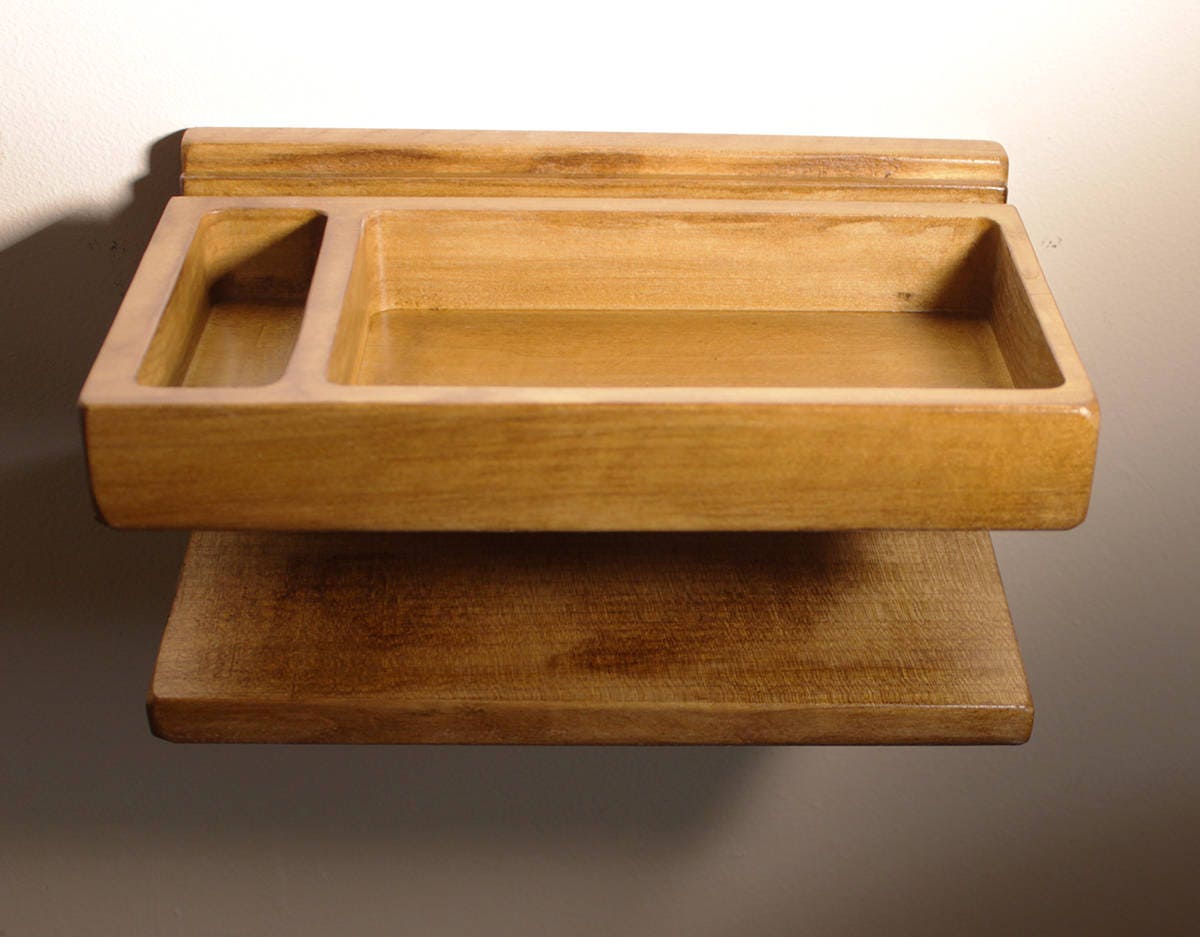 Dorm furniture , floating nightstand, floating shelf ,Wall Charging Station  Standout EDC