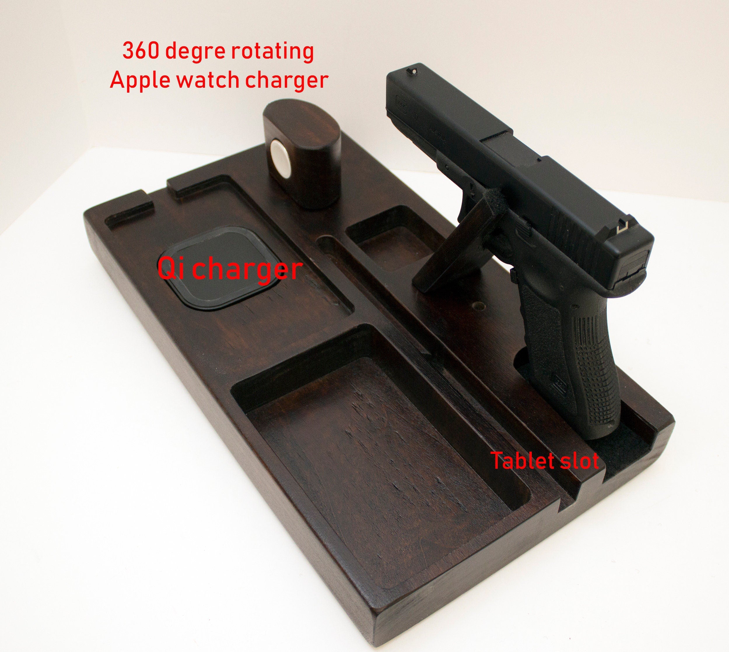 Handcrafted Desk Organizer – Gadget Organizer – Desk Charging Station Standout EDC