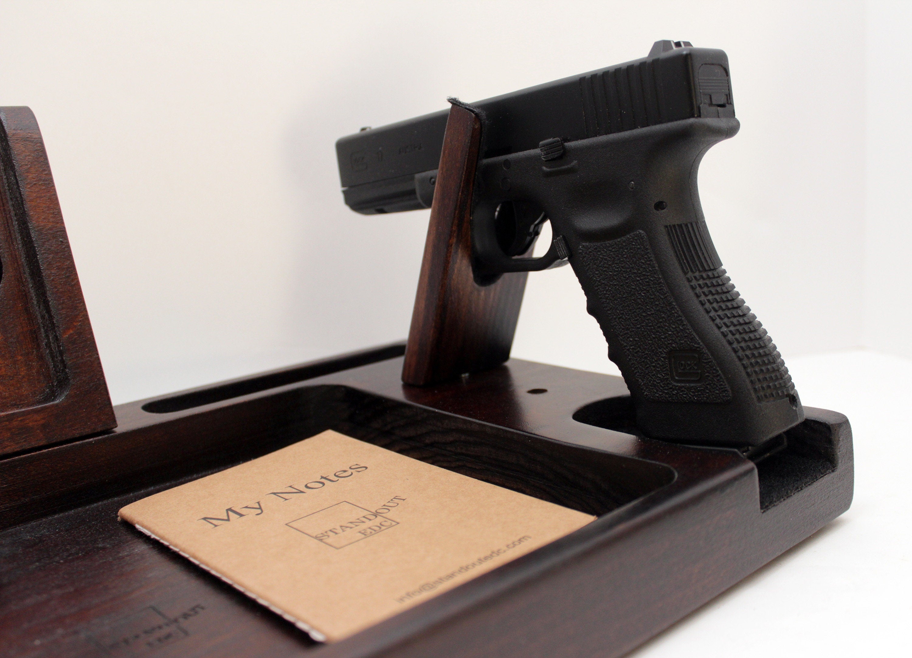 Desk Organizer – Wooden Organizer - Police Officer Gifts – Docking Station  Standout EDC