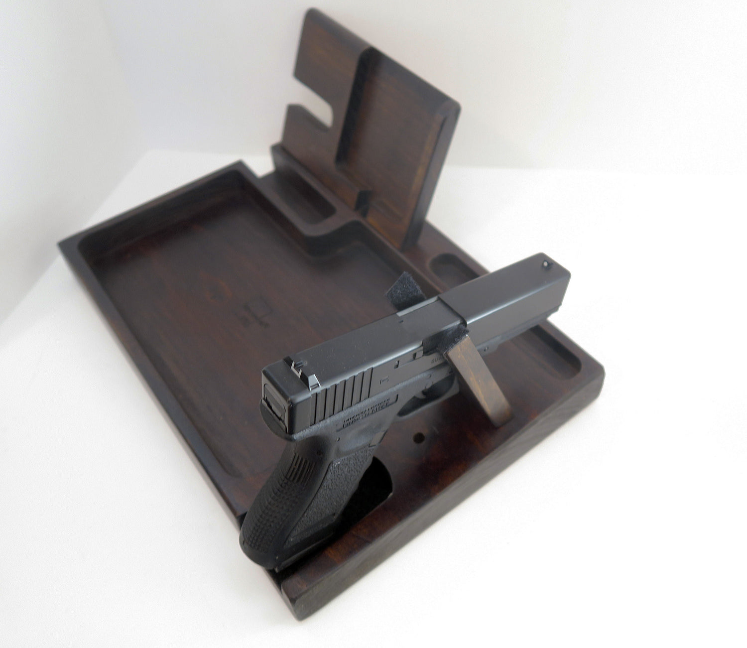 Desk Organizer – Wooden Organizer - Police Officer Gifts – Docking Station  Standout EDC