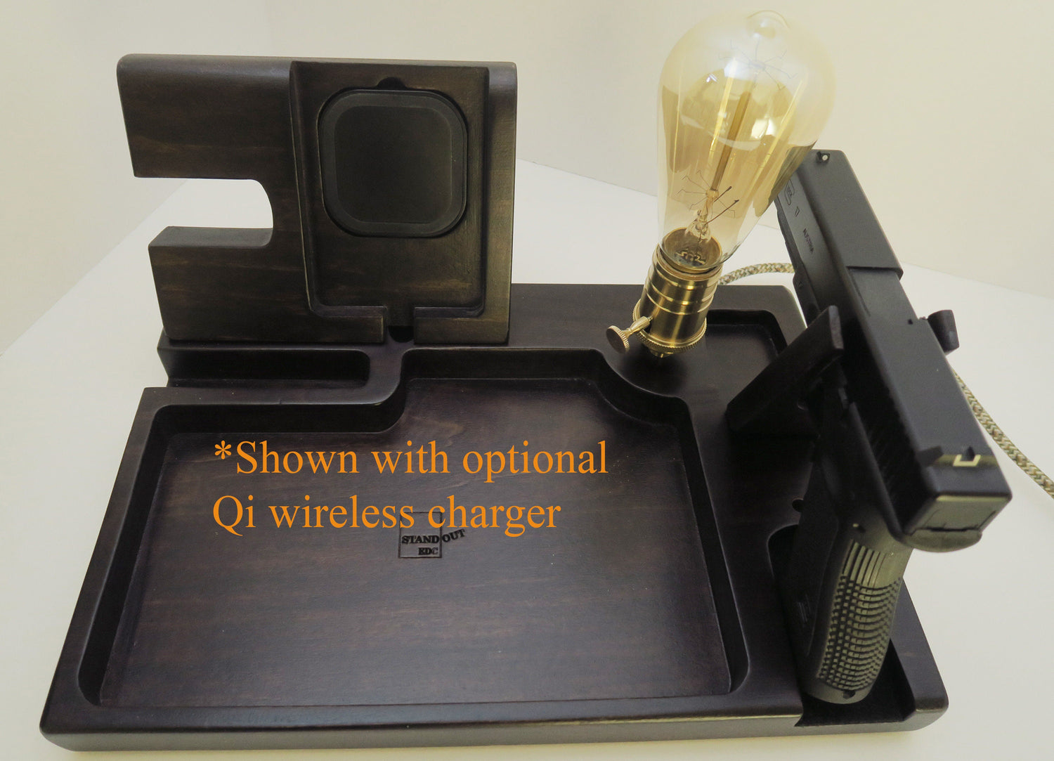 EDC VALET tray Phone Docking Station for gun with lamp, Personalized gift  Standout EDC