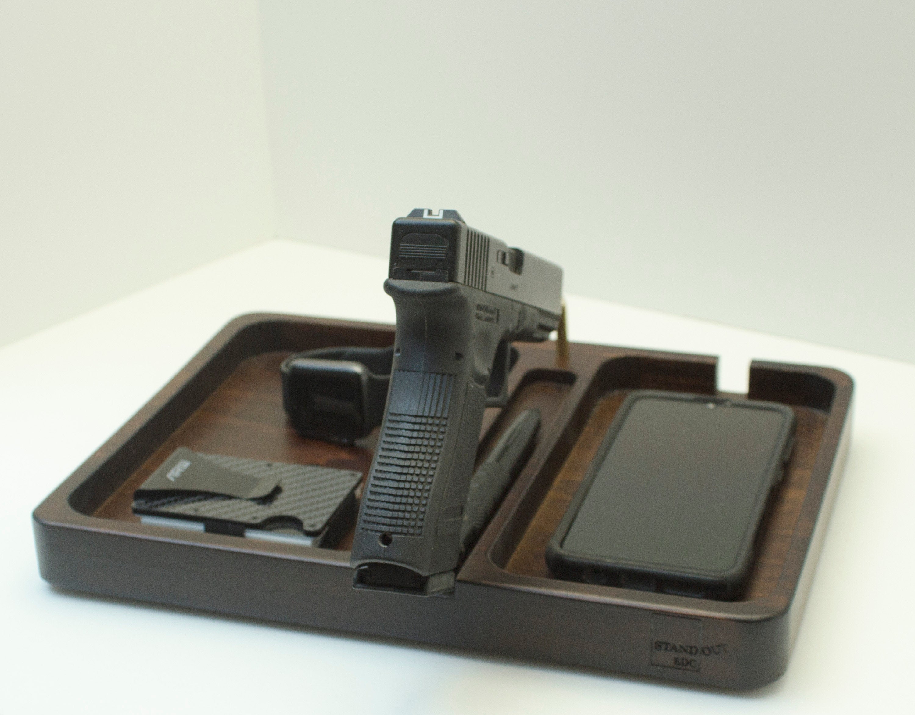 edc dump tray, Personalized gift for men, tech organizer, display charger Standout EDC