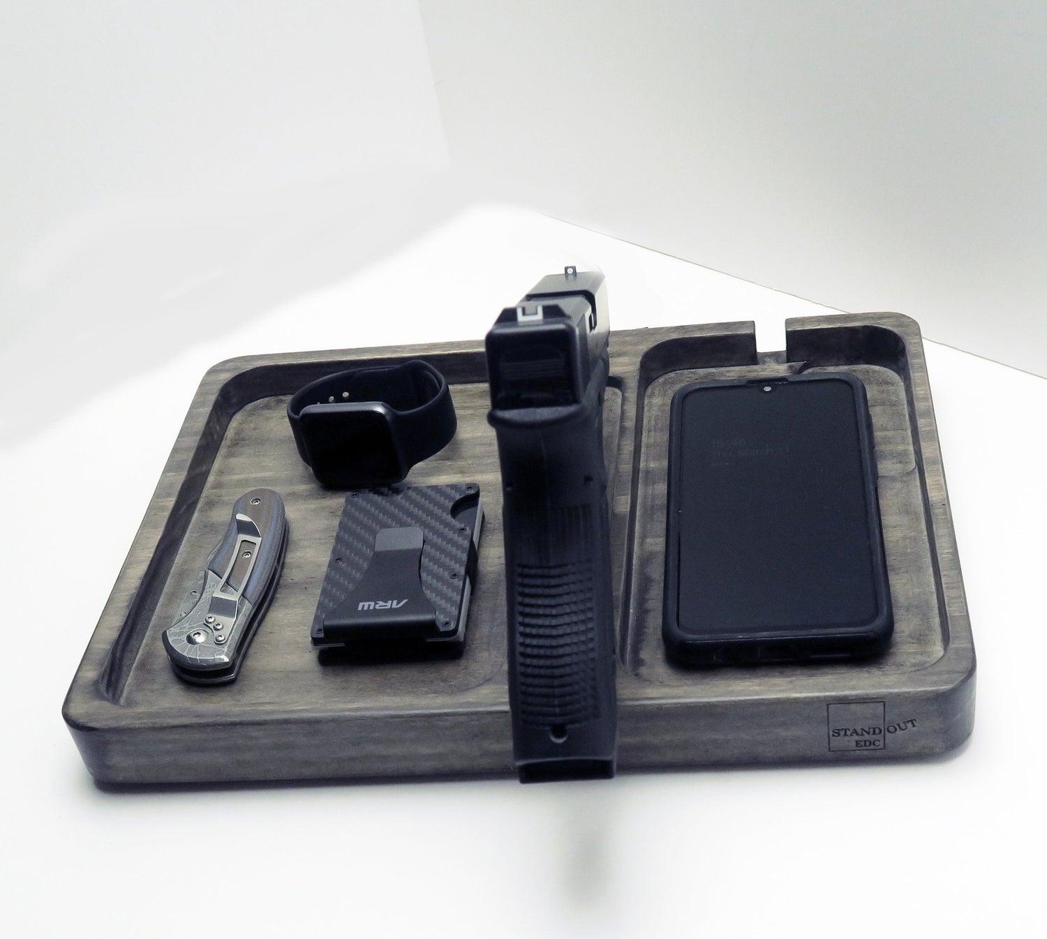 edc dump tray, headphone holder, Personalized gift for men, tech organizer  Standout EDC