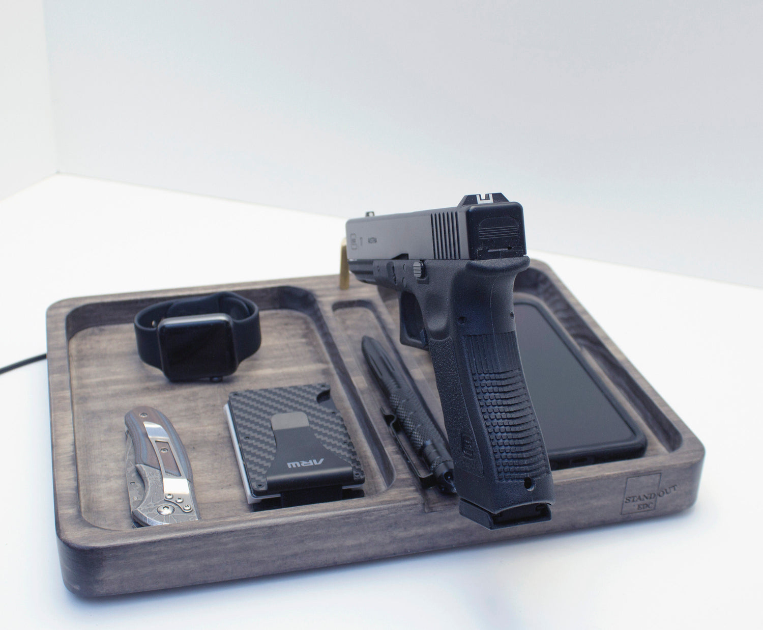 edc dump tray, headphone holder, Personalized gift for men, tech organizer  Standout EDC