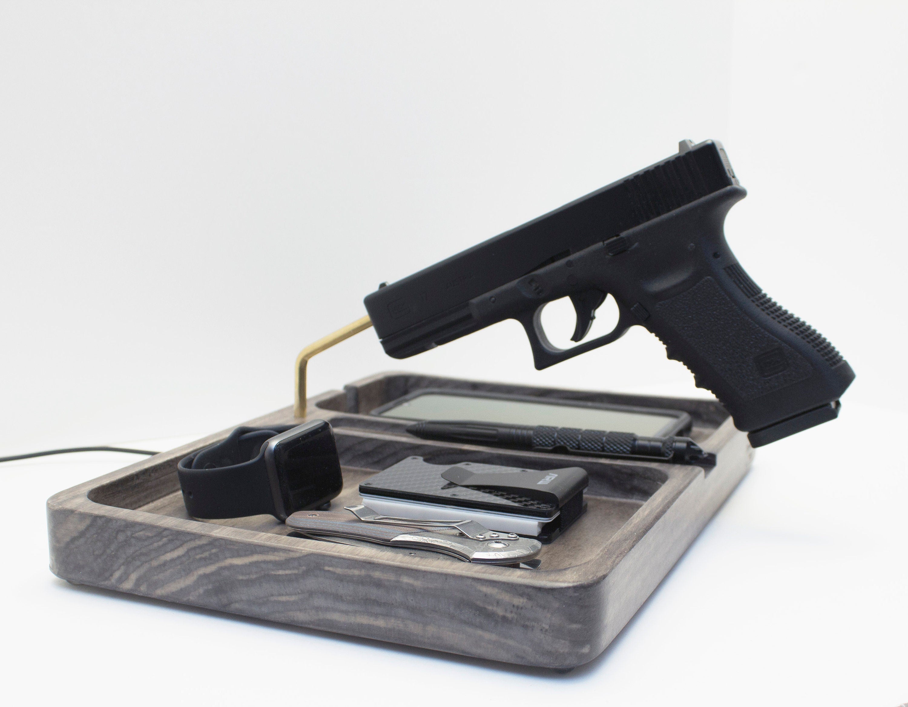 edc dump tray, headphone holder, Personalized gift for men, tech organizer Standout EDC