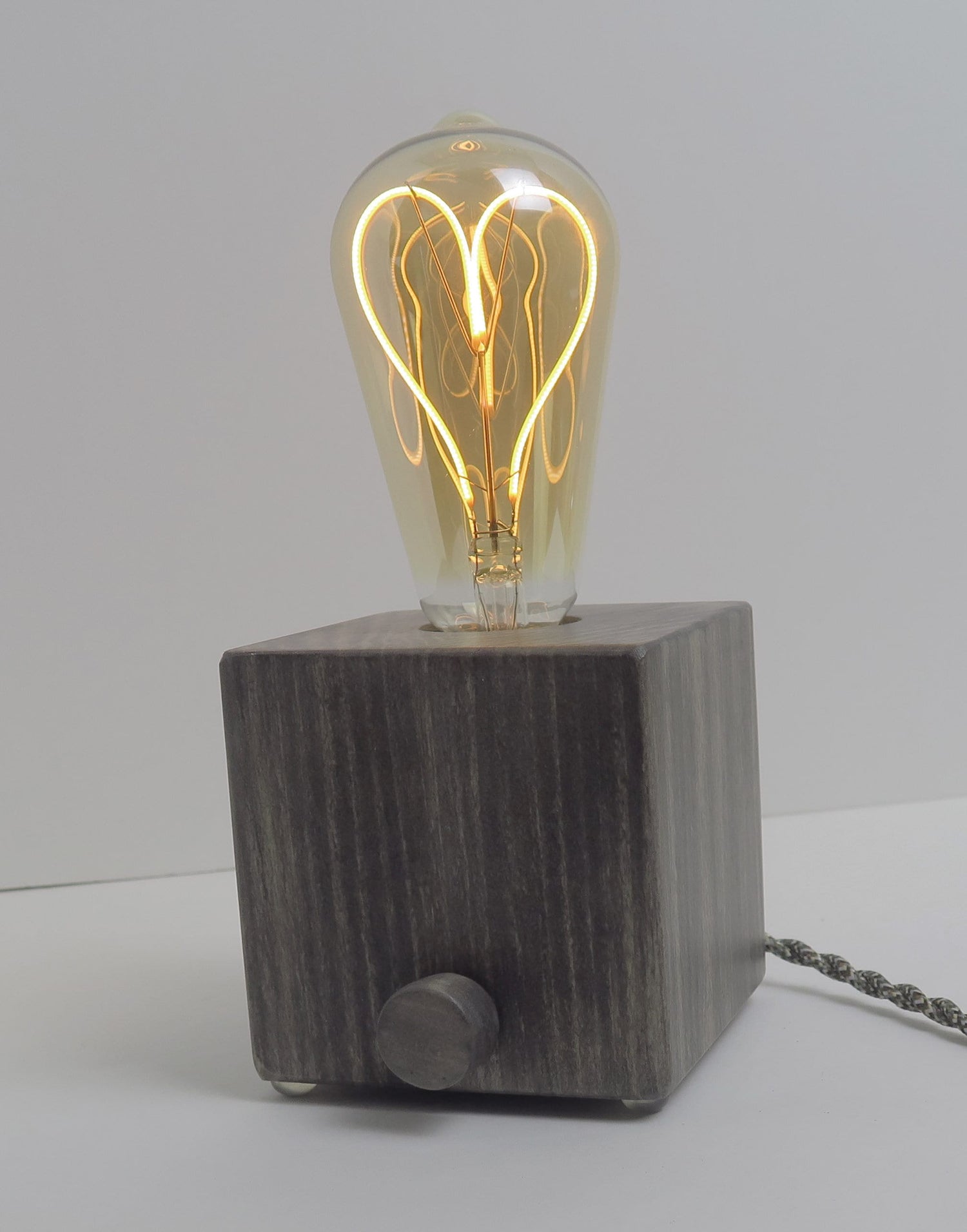 Personalized gift for Christmas, Edison cube  Lamp, Wood cube  Lamp Base  Standout EDC