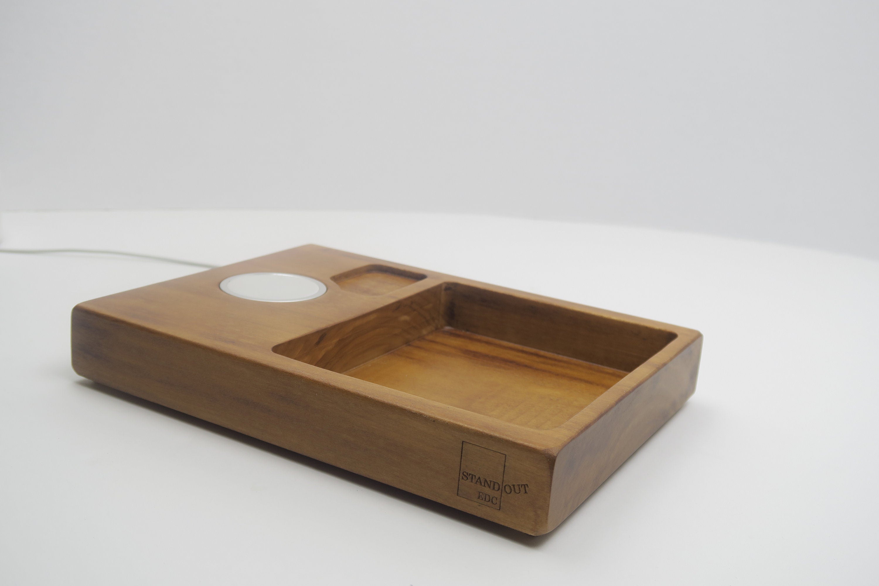 Charging Station MagSafe holder | Key And Pen Holder | Docking Station for your Apple MagSafe | Wood Charging Station Magsafe Holder  Standout EDC