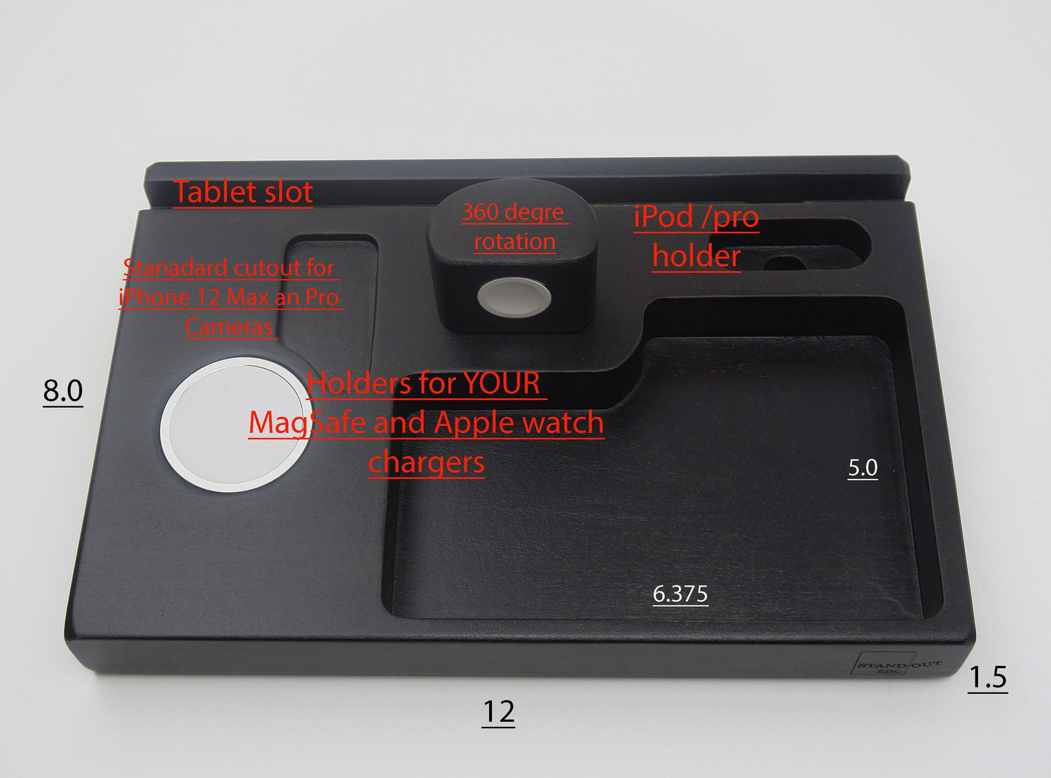 Magsafe Holder With Multiple Devices Stand - Charging Station - Iphone Charging Dock Gift For Her ¬Modern Stand  Standout EDC