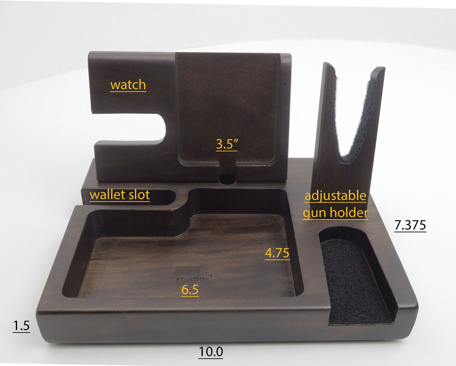 Personalized Gift  Phone Docking Station for gun, EDC Tray Caddy  Standout EDC