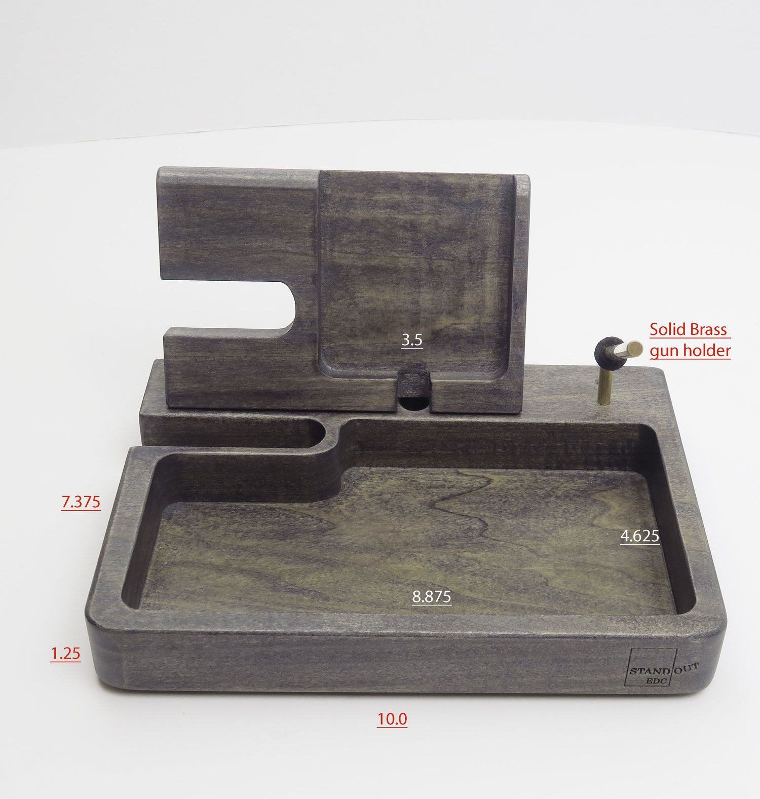 dump tray, Personalized gift for men, tech organizer, VALET tray for handgun  Standout EDC