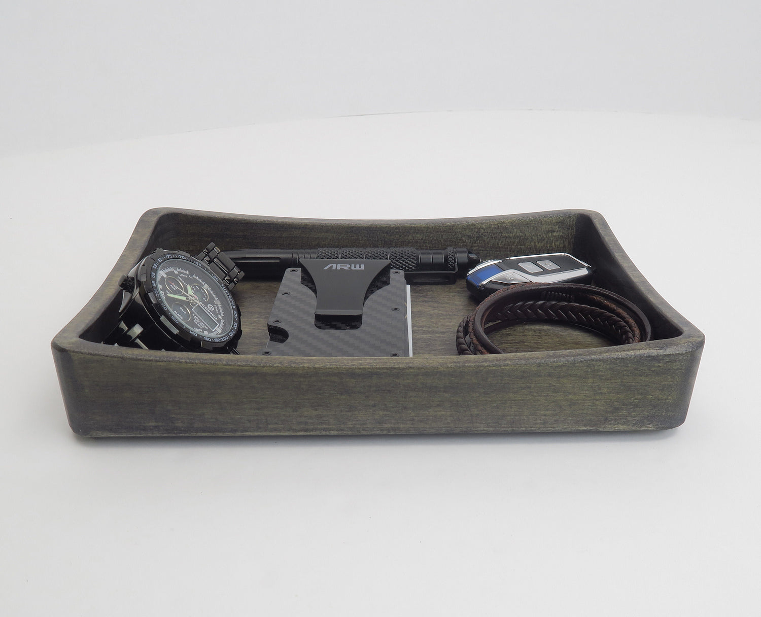 Personal Valet tray,   Wood tray , Charging Station Men, Charging  Standout EDC