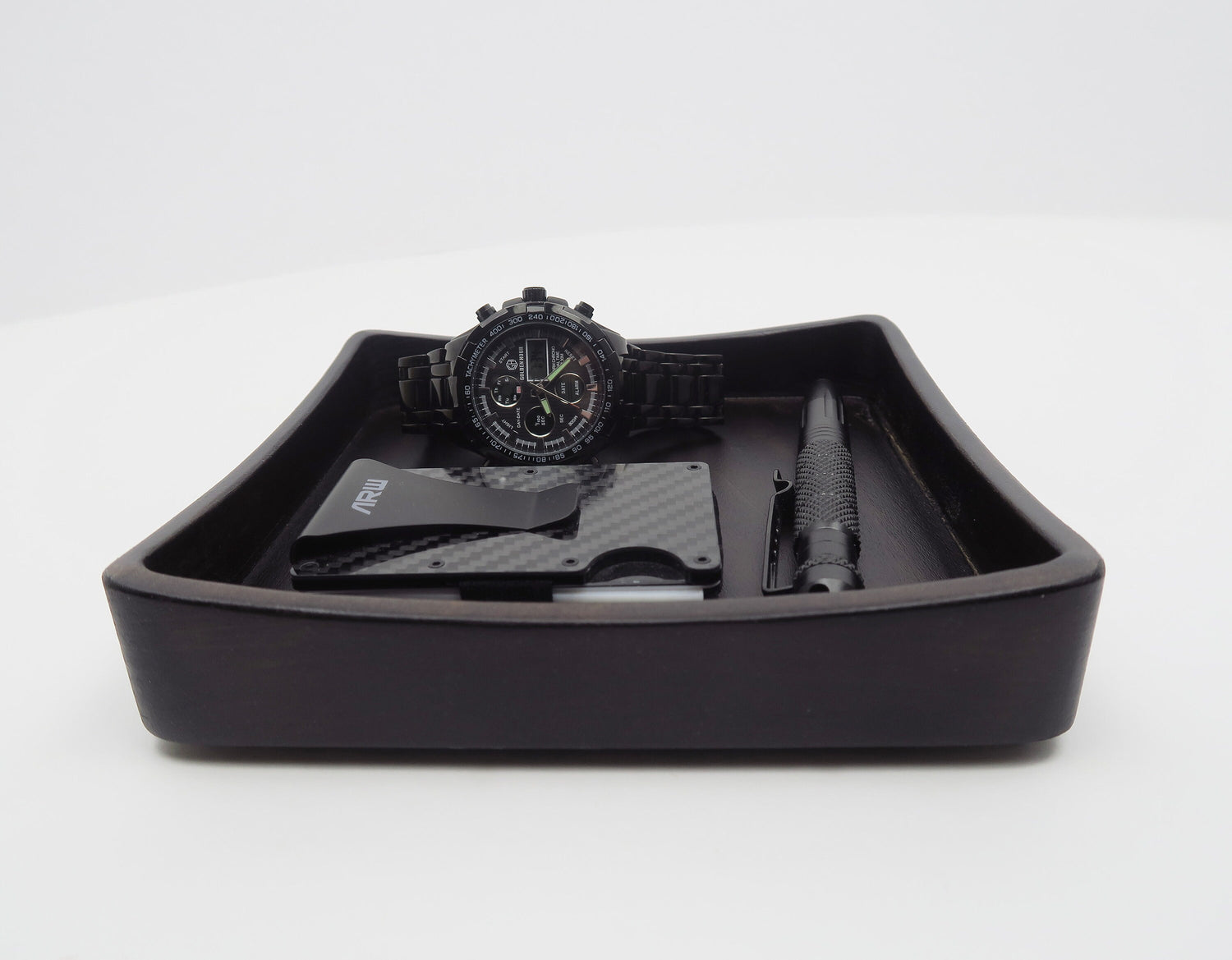 Personal Valet tray,   Square Wood tray , Charging Station Men, iPhone  Standout EDC