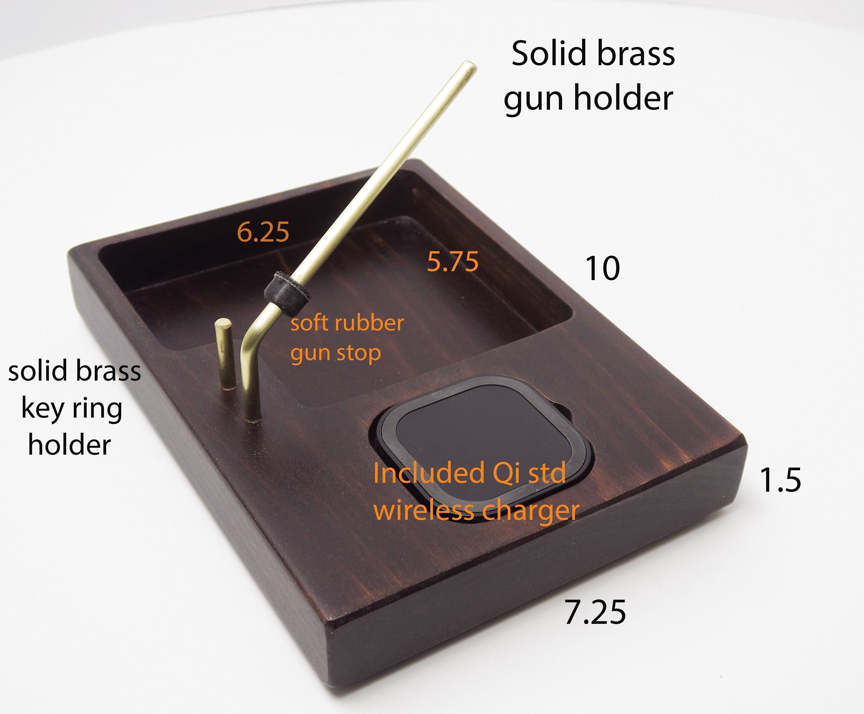 Personalized gift, Gun holder, Qi Docking Station for gun, wireless Standout EDC