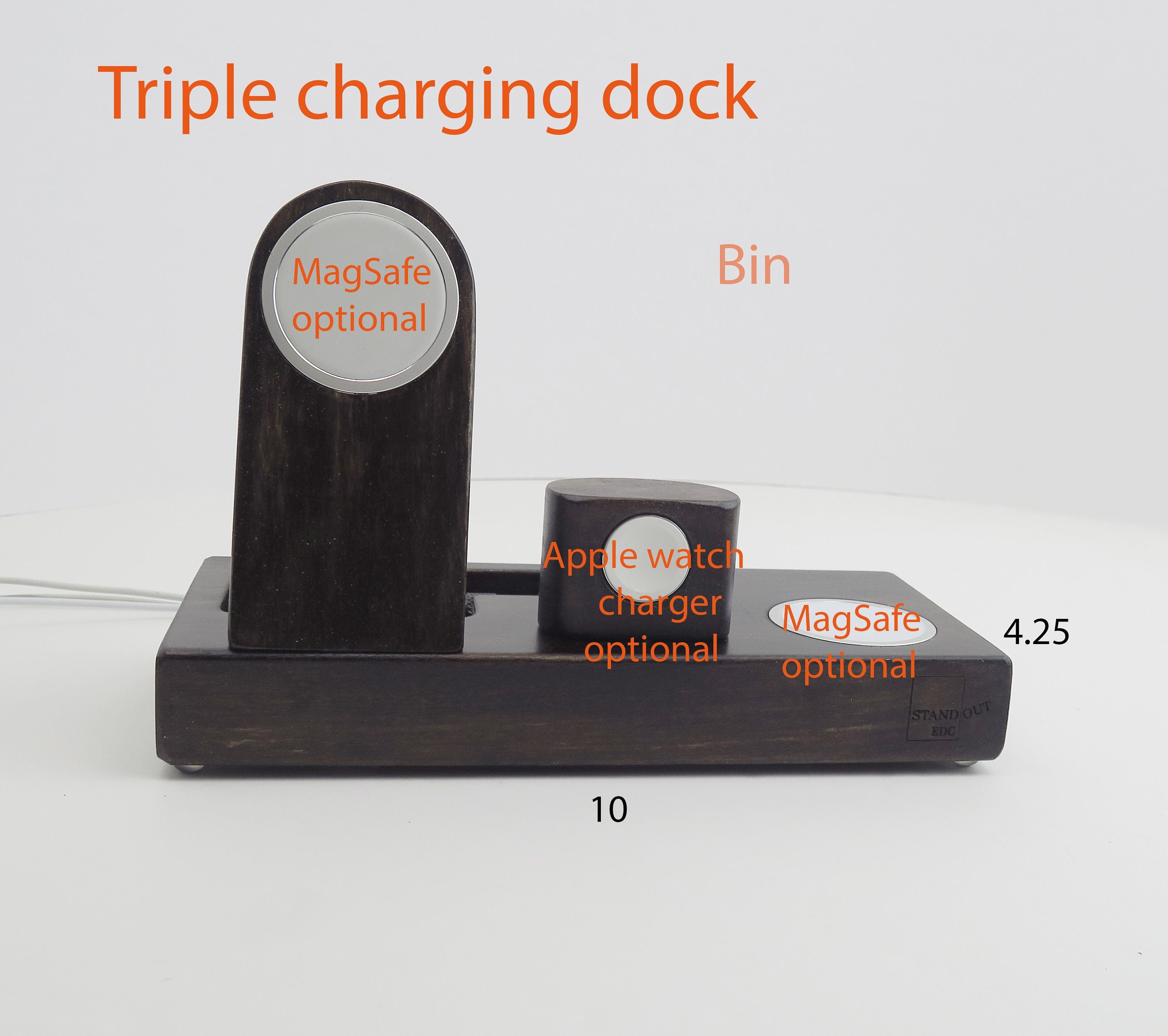 Personalized gift for Christmas, Fast Charge Docking Station with Wireless Standout EDC