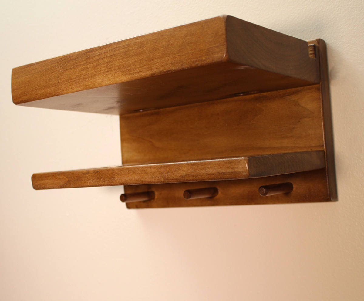 Floating Shelf – Wall Mounted Organizer – Wood Desk Lamp – Floating Wall Lamp  Standout EDC   