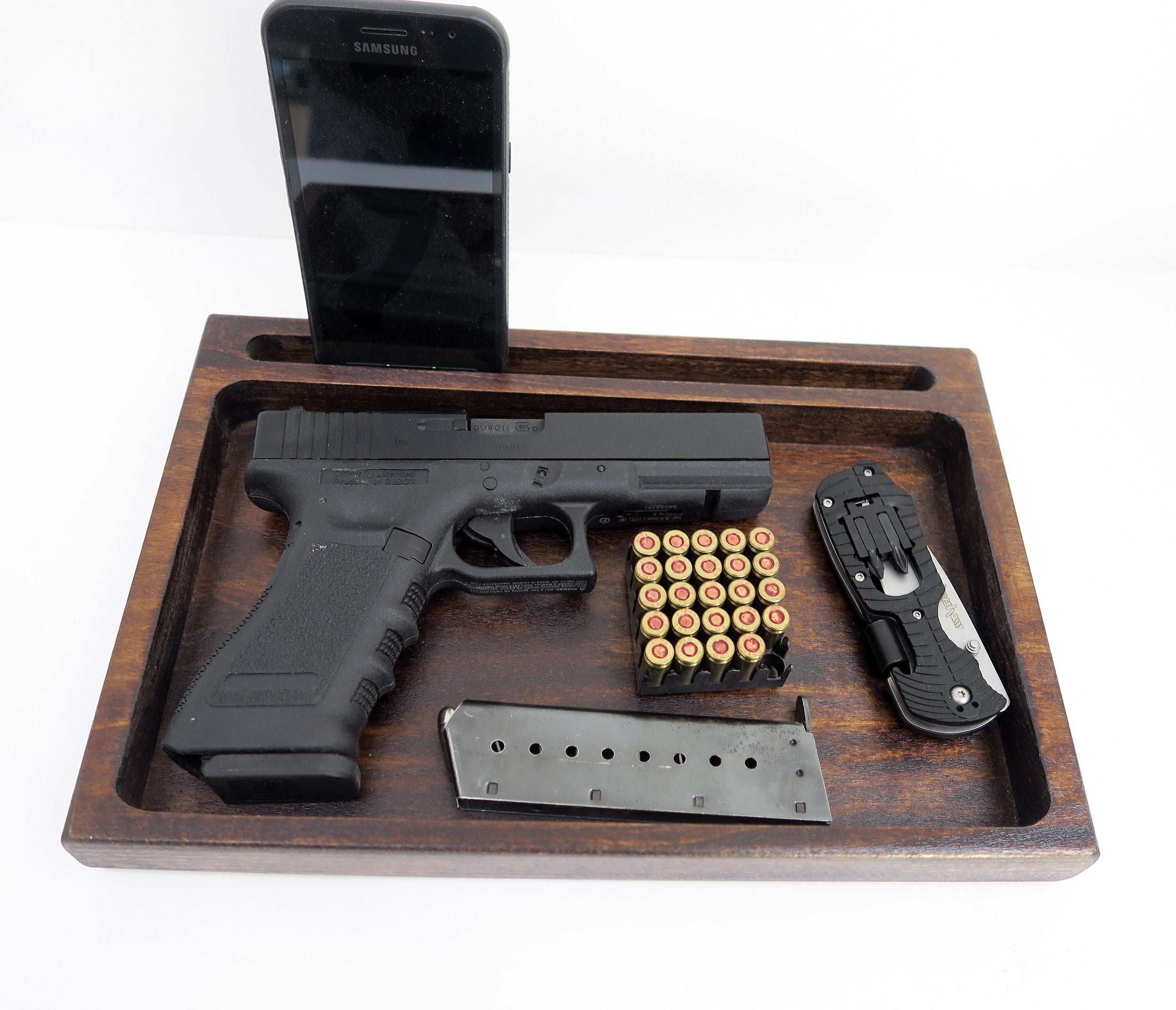 Personalized gift for Christmas, EDC Phone valet tray,  edc Tray caddy  Standout EDC   