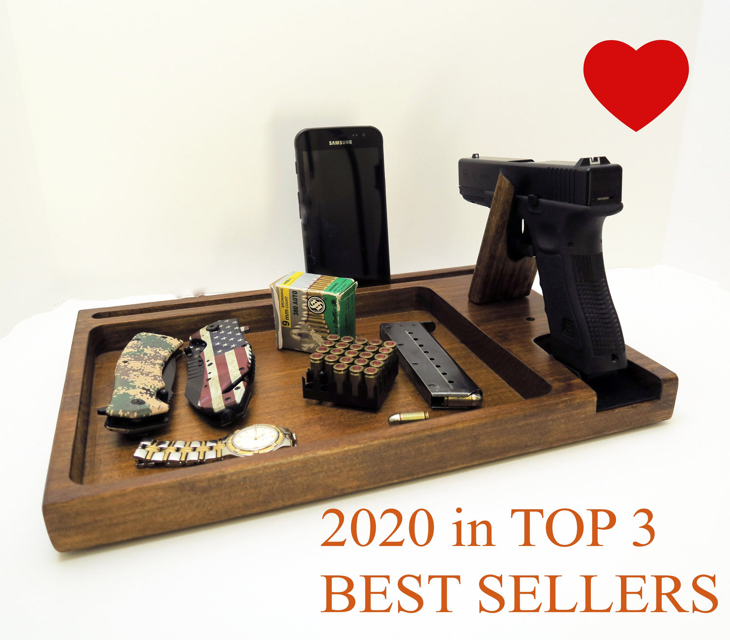 Personalized gift for Christmas, EDC Tray Caddy, Charging Station  Standout EDC   