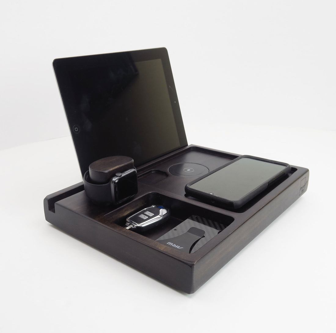 Wireless Charging Station with 2 clone MagSafe chargers - Tablet Holder  Standout EDC   
